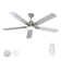 62" Black(5-Blade)Ceiling Fans with LED Lights and Remote Control
