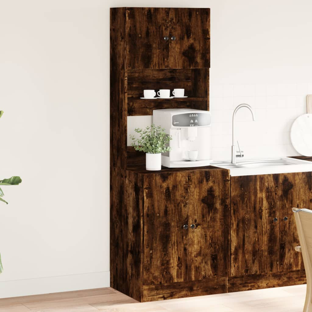 Vidaxl Küchenschrank Braun Eichen-Optik 60X50x180 Cm Holzwerkstoff