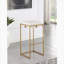 Ensemble de 2 tabourets à coussin capitonné beige et doré
