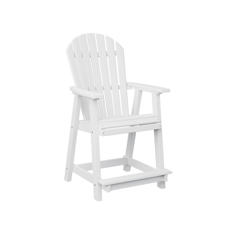 Fauteuil de comptoir blanc berlinois Berlin, Blanc, 22.5"