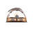 Rustic Lodge Steel Flush Mounted Sconce