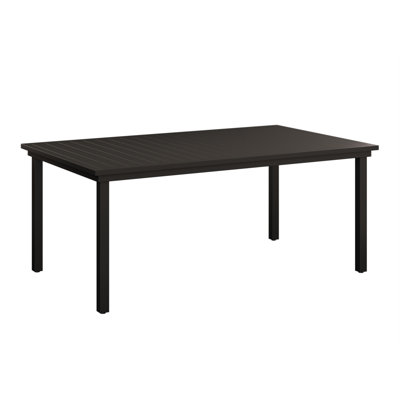 Table de salle à manger en aluminium noir mat 73 po Berlin Gardens Vida