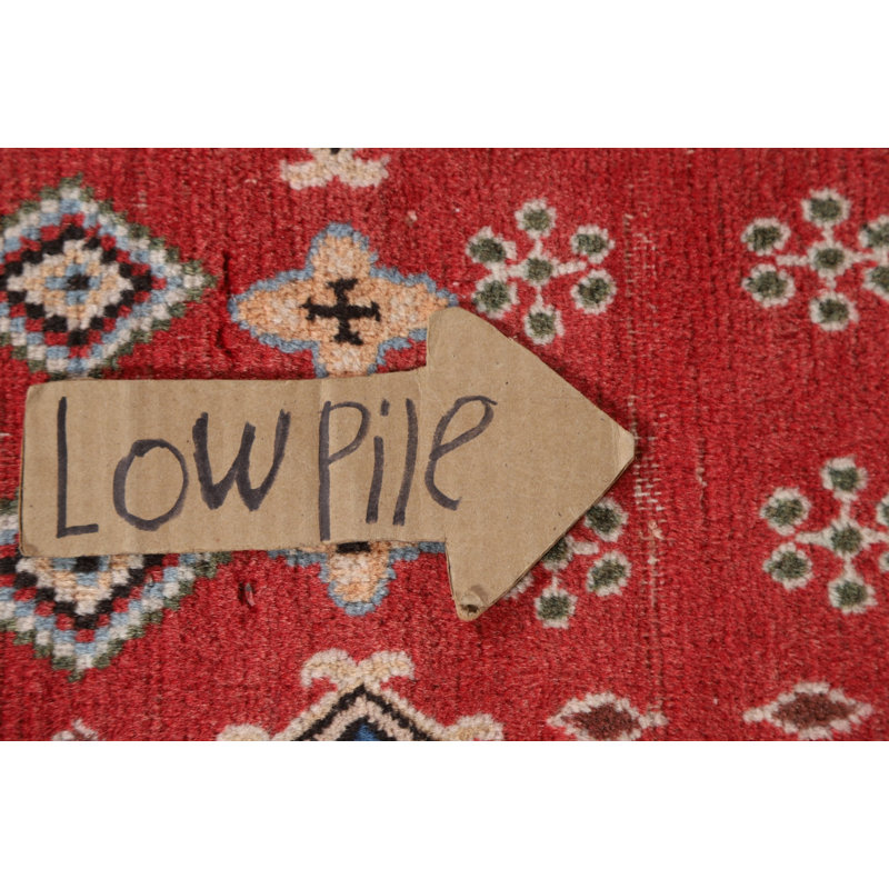 One-of-a-Kind Runner 3'6'' X 10'6'' 1970s Runner Wool Area Rug in Red