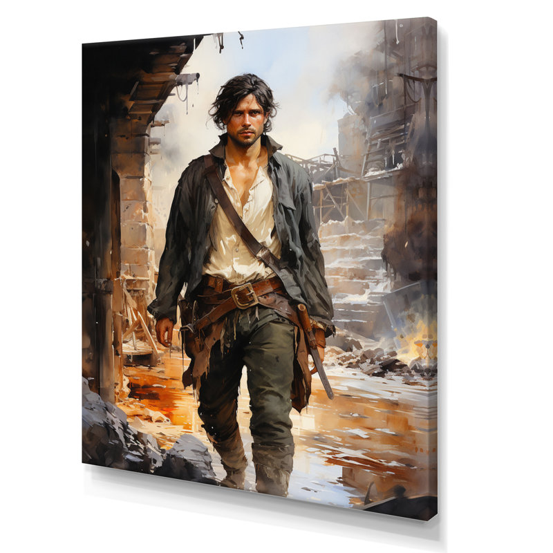 Pirate Portrait - Pirate Canvas Prints, H 40 po x l 30 po x P 1,5 po, Toile tendue