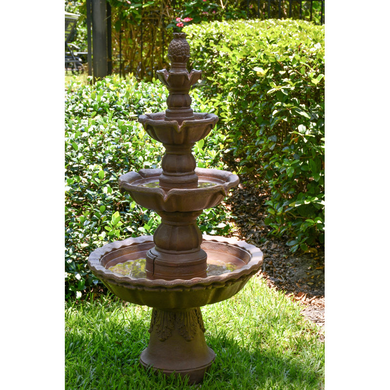 Outdoor Weather Resistant Fountain, Brown