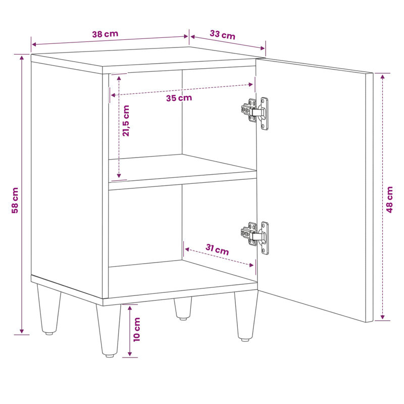 Solid Wood Bathroom Cabinet