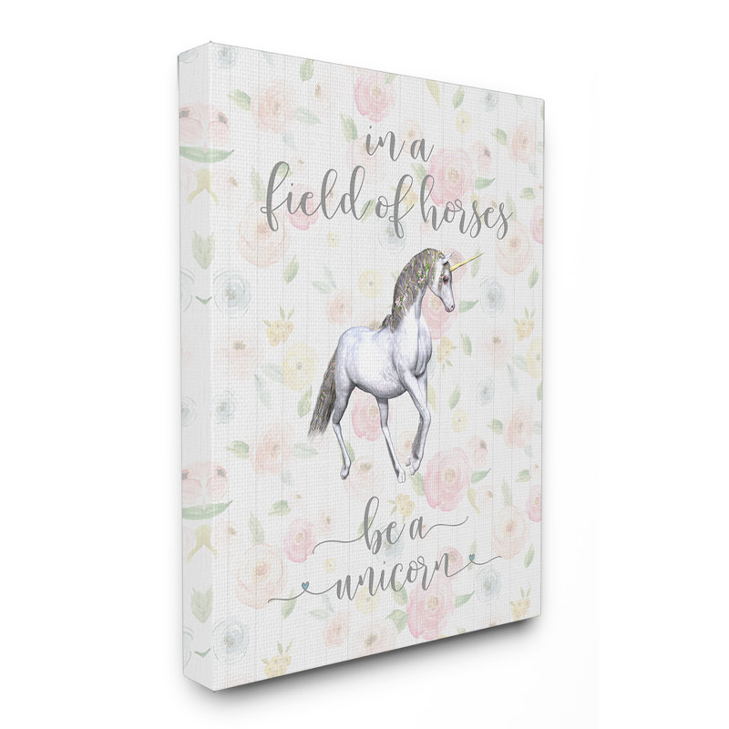 « be a licorne », impression, H 30 po x l 24 po x P 1,5 po, Toile tendue