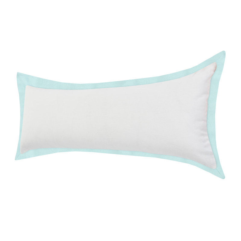 Contemporary Solid Color Stitched Hand-Made 100% Cotton Decorative Throw Pillow Cover, White/Blue, Polyester