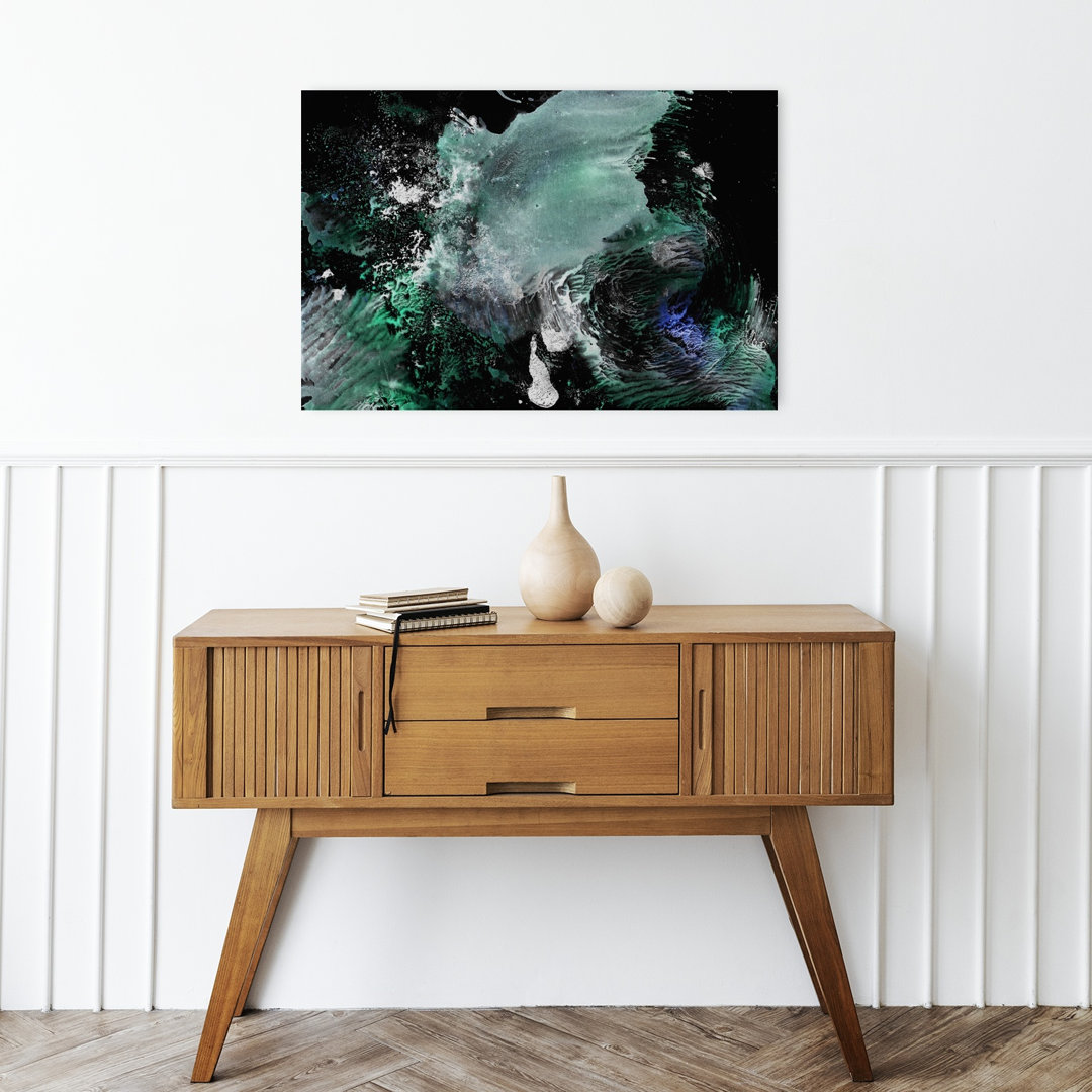 Cosmic Ocean Flow Abstract Dramatic Ethereal Ocean Wall Art Print
