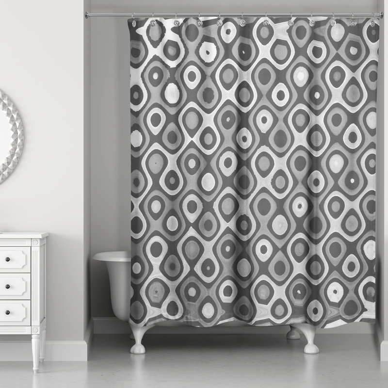 Rideau de douche Circles, Gris