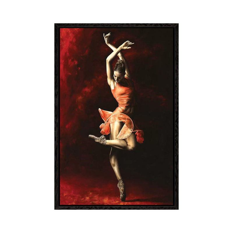 The Passion Of Dance by Richard Young - Painting on Canvas, Black Framed, 101.6 cm H x 66.04 cm W