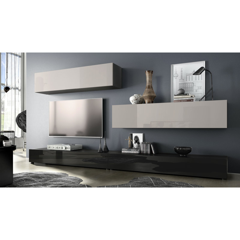 Mcgaha Unfinished Entertainment Centre, Sand Grey/Black
