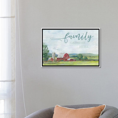 Family Gathers Here by Sally Swatland - Textual Art Print