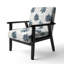 Nordic Tranquility - Fauteuil rembourré moderne, fauteuil d'appoint blanc