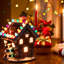 Décoration de noël peint à la main en céramique village