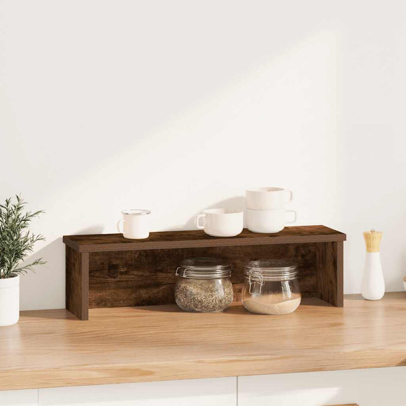 Support de cuisine empilable en bois d'ingénierie 5,9 x 6,3 po, H 6,3 po x l 23,6 po x P 5,9 po, Noyer