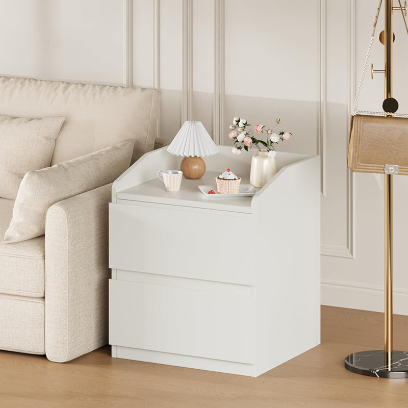 59.99cm W Bedside Table, White