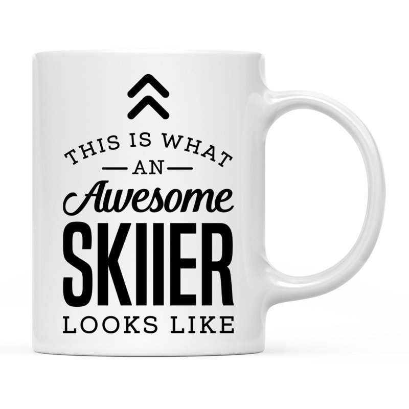 Tasse à thé en céramique, This Is What Awesome, Apparence de skieur