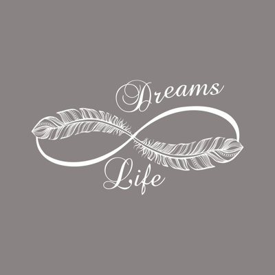 Décalcomanie murale « infinity life rêves » Donnie