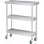Table de travail à 3 niveaux en acier inoxydable, poste de travail utilitaire de cuisine commerciale avec tablettes de rangement ouvertes, table de préparation des aliments et table utilitaire-1363550911
