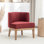 Fauteuil demi-tonneau rembourré Ezra