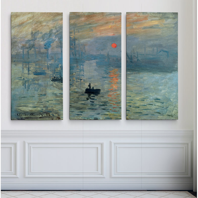 " Impression Sunrise " 3 - Pieces, 24" H x 36" W x 1.5" D