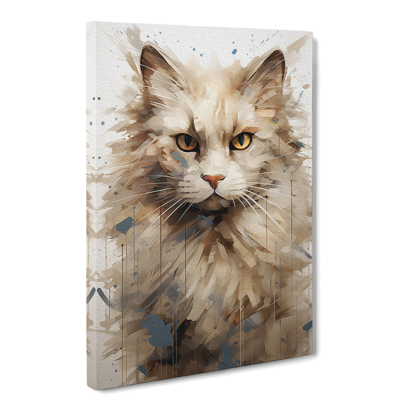 Ragdoll Cat Abstract - Wrapped Canvas, 50cm H x 35cm W x 3cm D