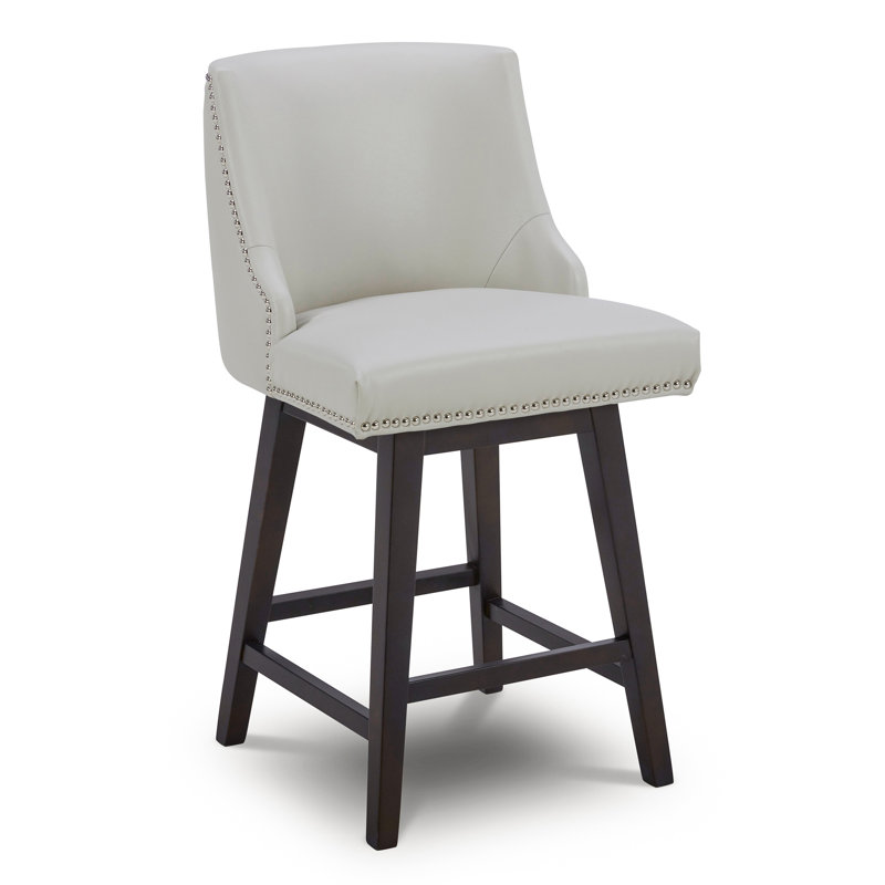 Tabouret de comptoir pivotant 26 po Shurma, Ivoire ivoire, H 36 po x l 19,7 po x P 22 po