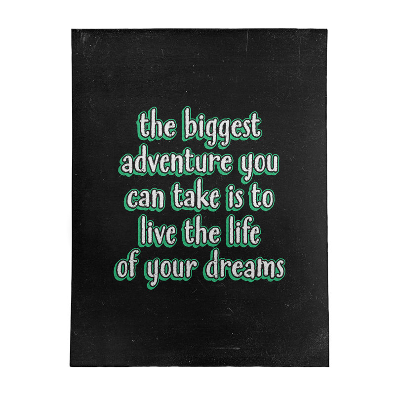 Quotes Chenille Indoor Rug, Rectangle 5' x 7'