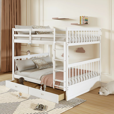 Ermagene Kids Full Over Full Bunk Bed