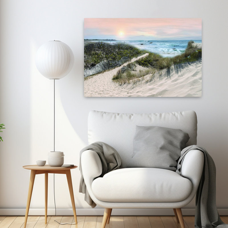 «Beyond The Dunes», art mural abstrait côtier, H 24 po x l 36 po