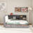 Wood  Platform Bed With Storage Headboard, Shelves And 2 Drawers,-1768264089-1768264094