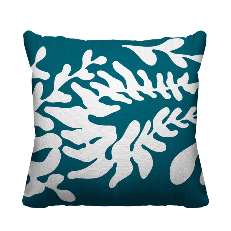 Housse et insert de coussin extérieur carré Garrison, L 15 po x H 15 po, Turquoise