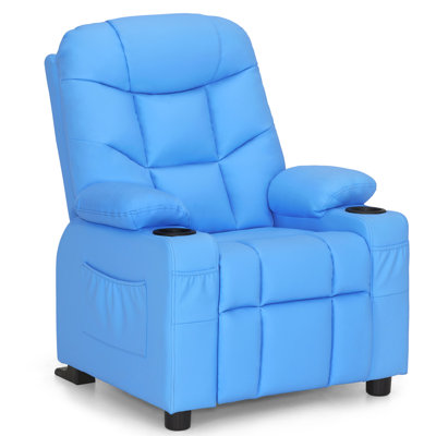 Goggans Kids Recliner with Anti-Tilt, Cup Holder