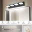 Luminaires de salle de bain noirs à DEL à intensité variable avec lumières de meuble-lavabo noir mat à intensité variable 24 W blanc froid 6 000 K-1956881015-1956881014