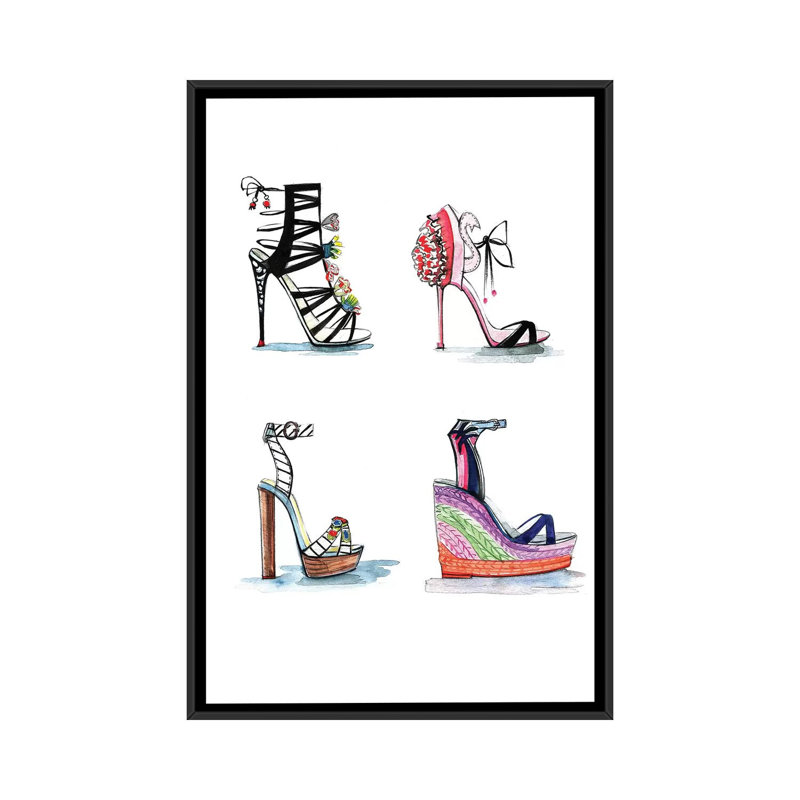« sophia webster chaussures collection », impression sur toile, H 26 po x l 18 po x P 1,5 po, Toile avec cadre noir