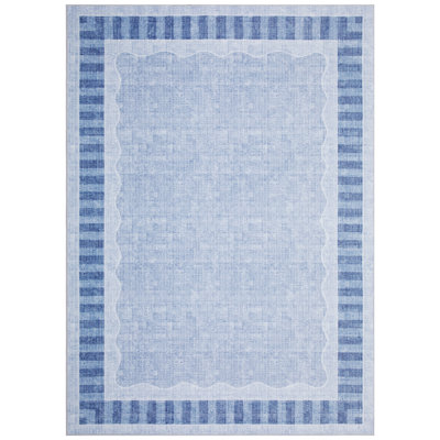 Modern Bordered Area Rug for Living Room Washable Area Rug Living Room Rugs Modern Rugs for Bedroom Dining Room Nursery Home Office Dorm