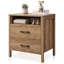 Table de chevet 2 tiroirs 23,2 po avec rangement-1767078430