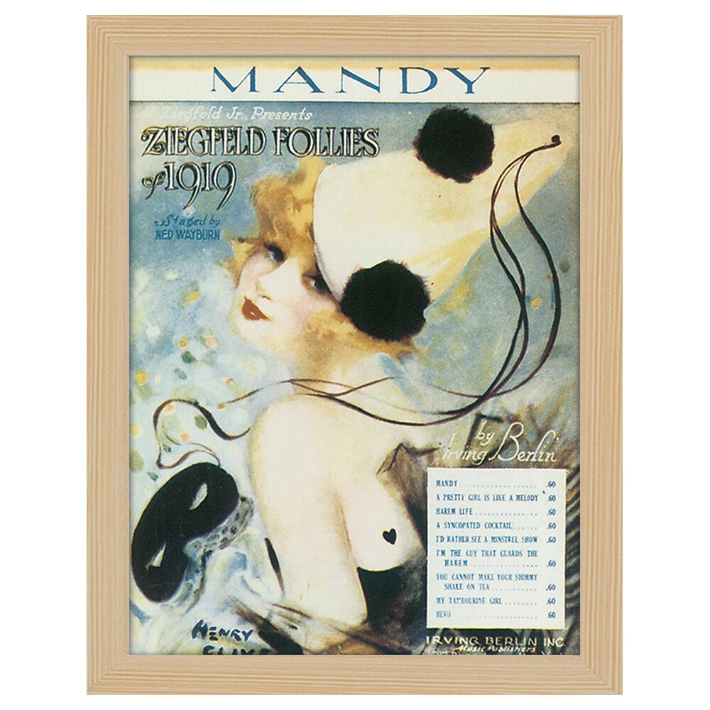 Leinwandbild Vintage Music Cover Mandy (Ziegfeld Follies 191)