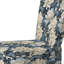 Chaise d'appoint rembourrée blanc et bleu