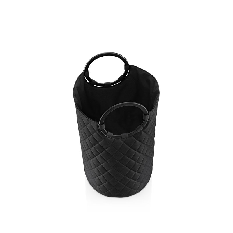 Brayden Studio Recycled Polyester Fabric Decorative Basket, Black, 30 L