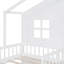 Lit House avec canapé, lit plateforme pour enfants avec deux tiroirs et tablette de rangement-989069244