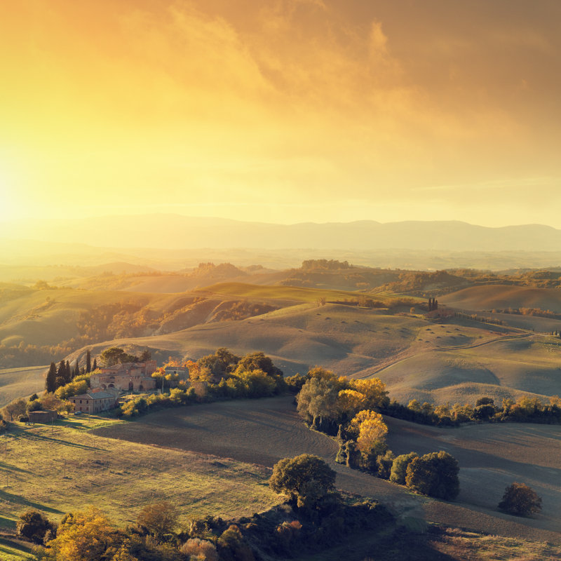 Farm In Tuscany - Wrapped Canvas Print, 51cm H x 51cm W x 3.8cm D