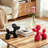 Modern Black Resin Balloon Dog Sculpture, 7.95×6.54×2.76 in Tabletop Decor for Living Room Bedroom Office-915188320-915188251