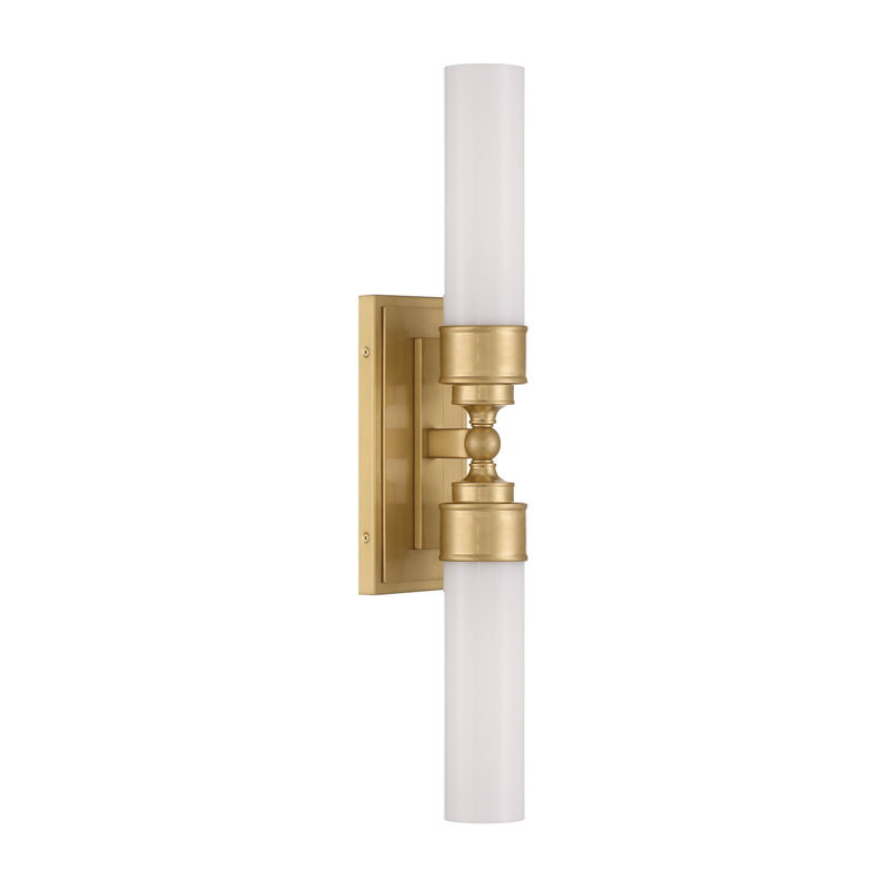 Maesie 2 Light Sconce, Aged Brass