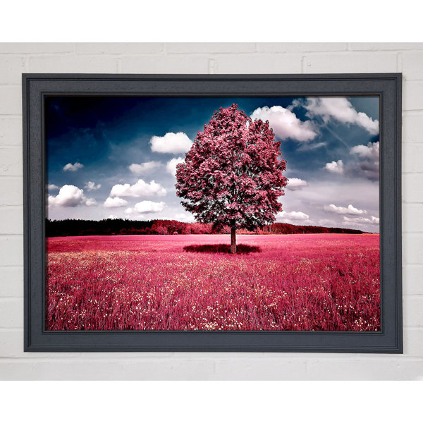 Ebern Designs Pink Field - Single Picture Frame Print | Wayfair.co.uk