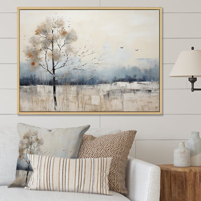 Minimalisme beige et bleu campagne II - impressions sur toile campagne
