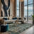 Machine Washable Green Area Rug-1047225488