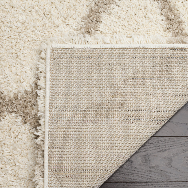 Tapis performance géométrique à poil long Darrol Hudson, Rectangle 2 pi x 3 pi