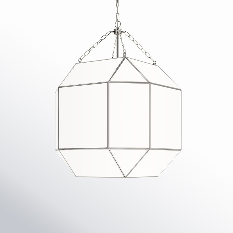 Reid 4 - Light Lantern Pendant, No, Brushed Nickel